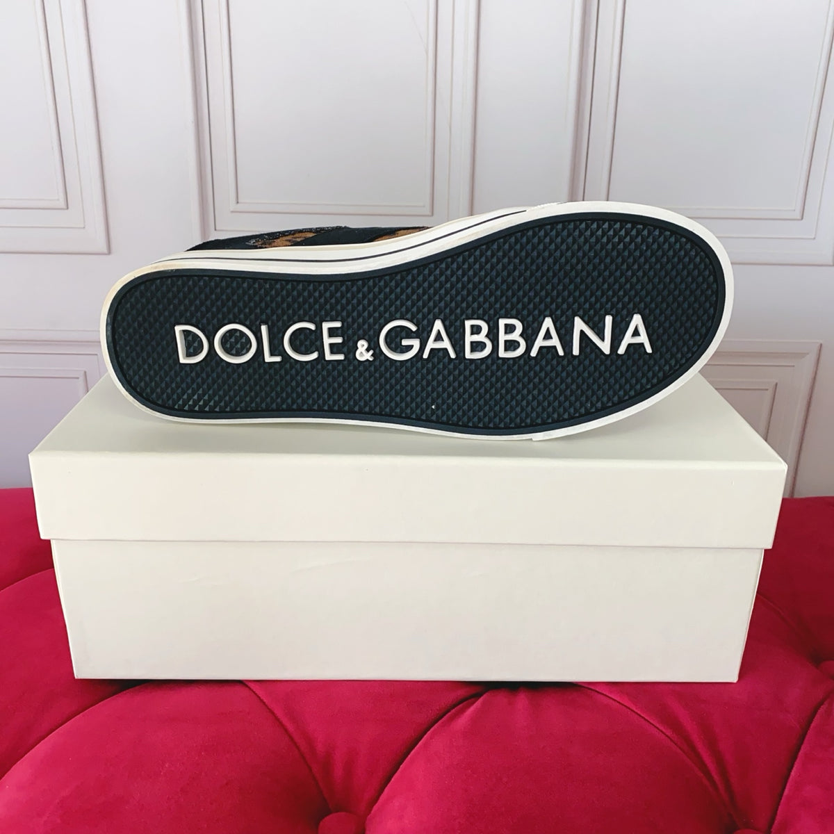 Dolce & Gabbana DG Heavy-Craft Calfskin Sneakers with 5D Accents