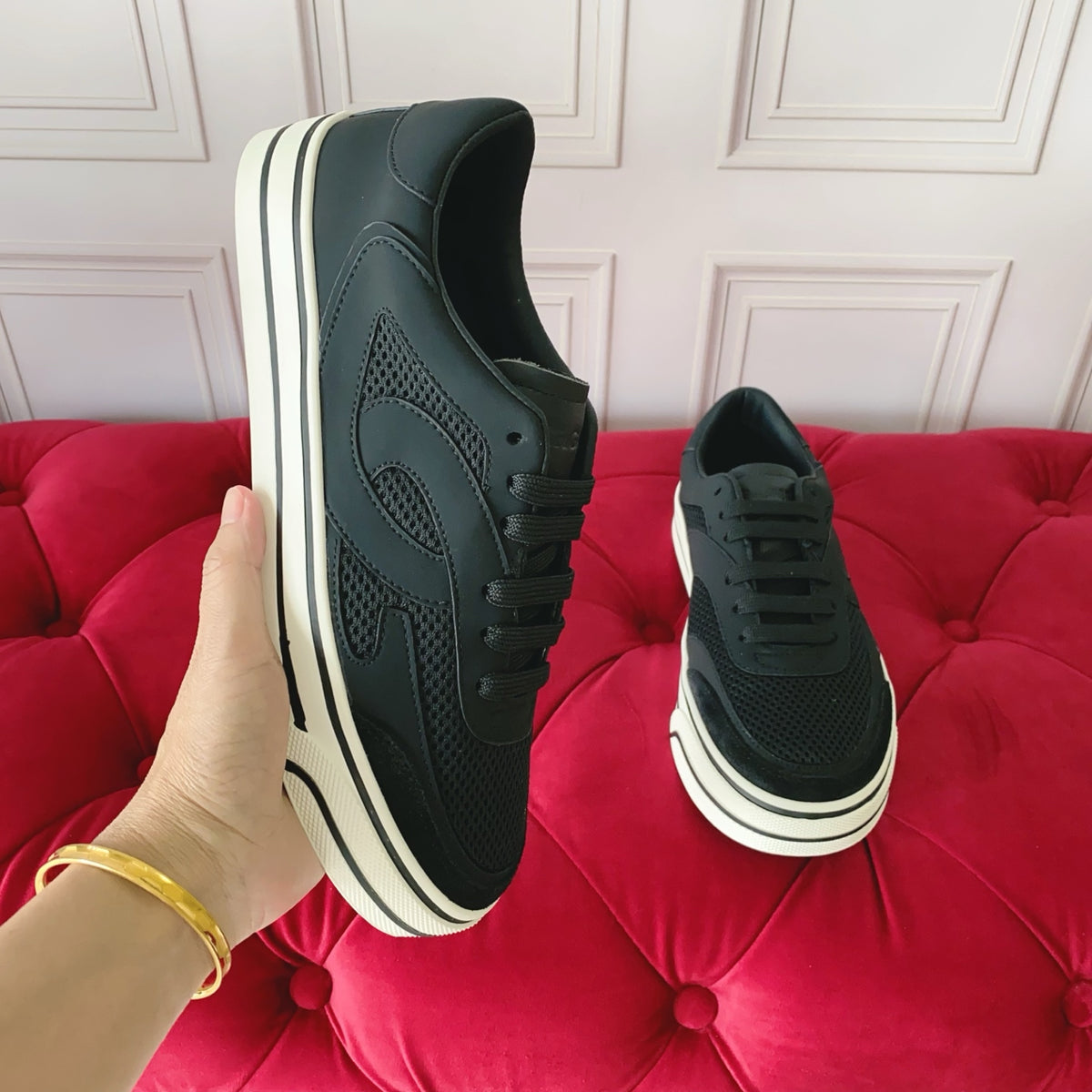 Dolce & Gabbana DG Heavy-Craft Calfskin Sneakers with 5D Accents