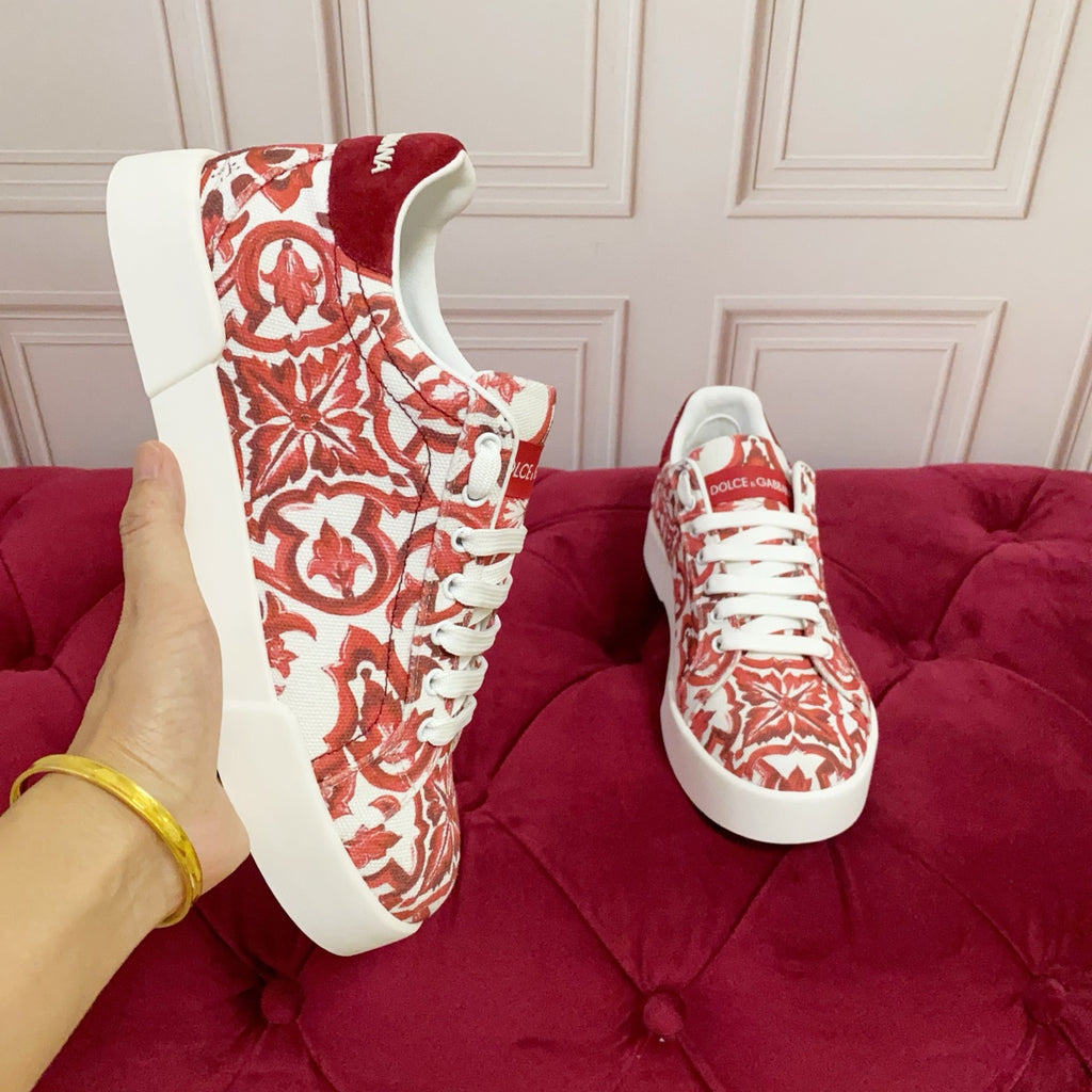 Dolce & Gabbana DG Heavy-Craft Calfskin Sneakers with 5D Accents