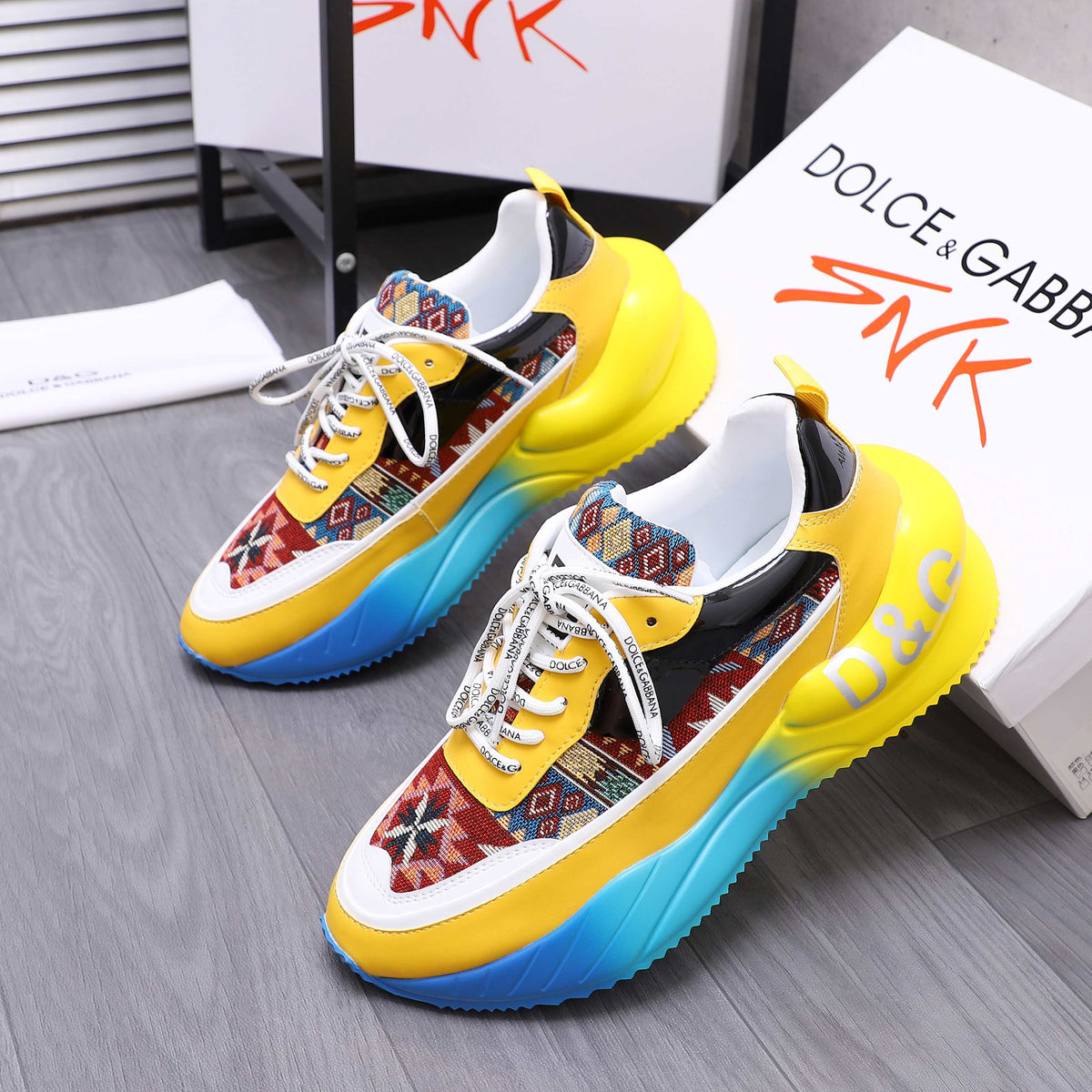 Dolce & Gabbana DG Couple's Suede Casual Sneakers