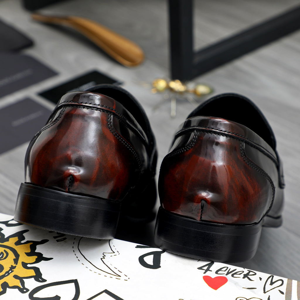 Dolce & Gabbana DG Men's Business Slip-On Dress Shoes with Metal Buckle