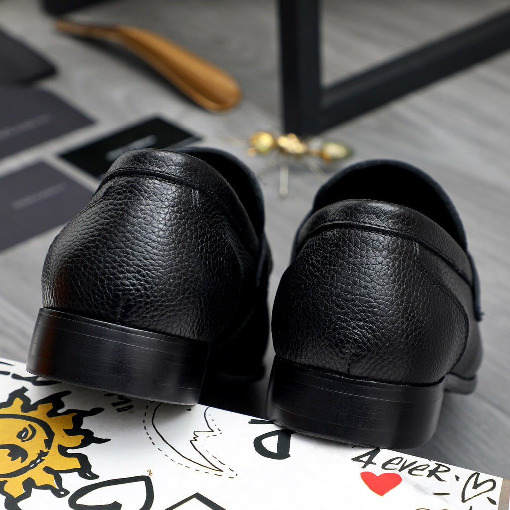 Dolce & Gabbana DG Men's Business Slip-On Dress Shoes with Metal Buckle