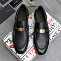 Dolce & Gabbana DG Men's Business Slip-On Dress Shoes with Metal Buckle