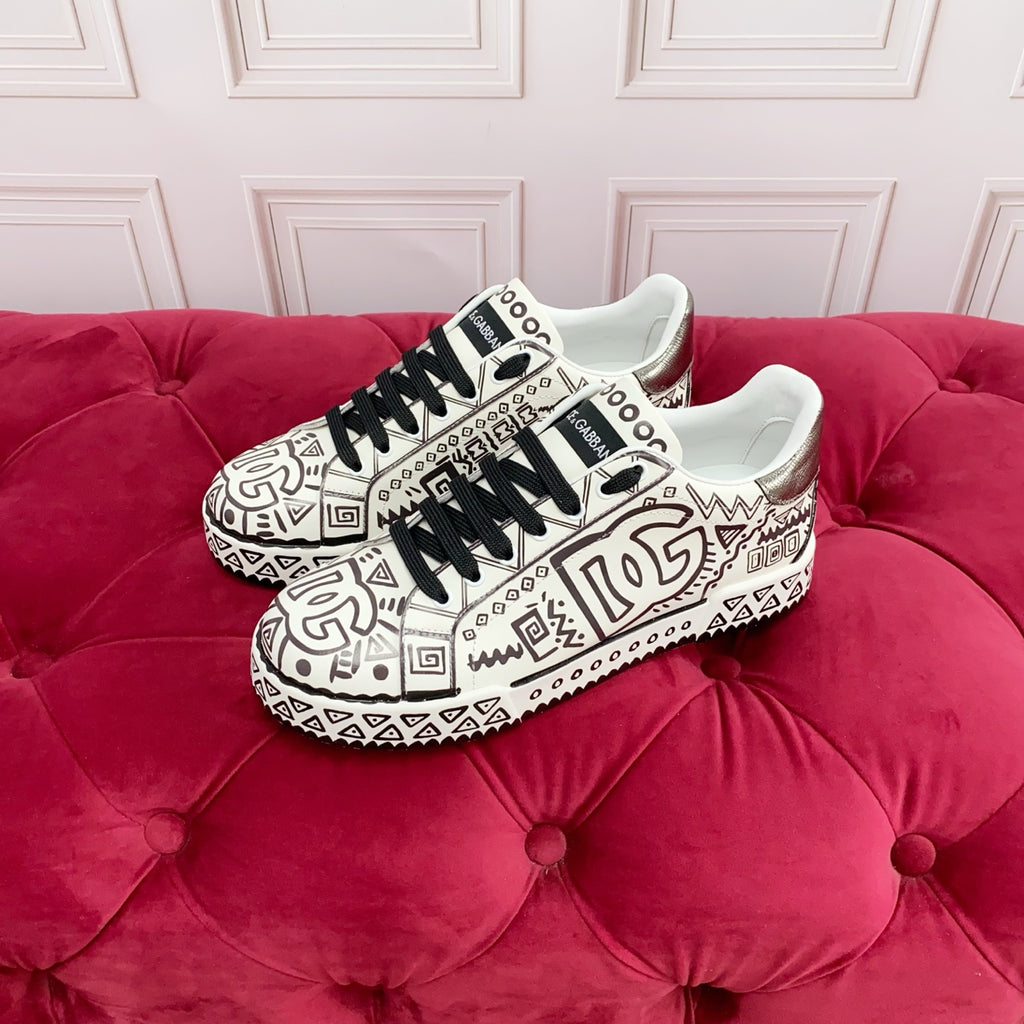 Dolce & Gabbana DG Heavy-Craft Calfskin Sneakers with 5D Accents