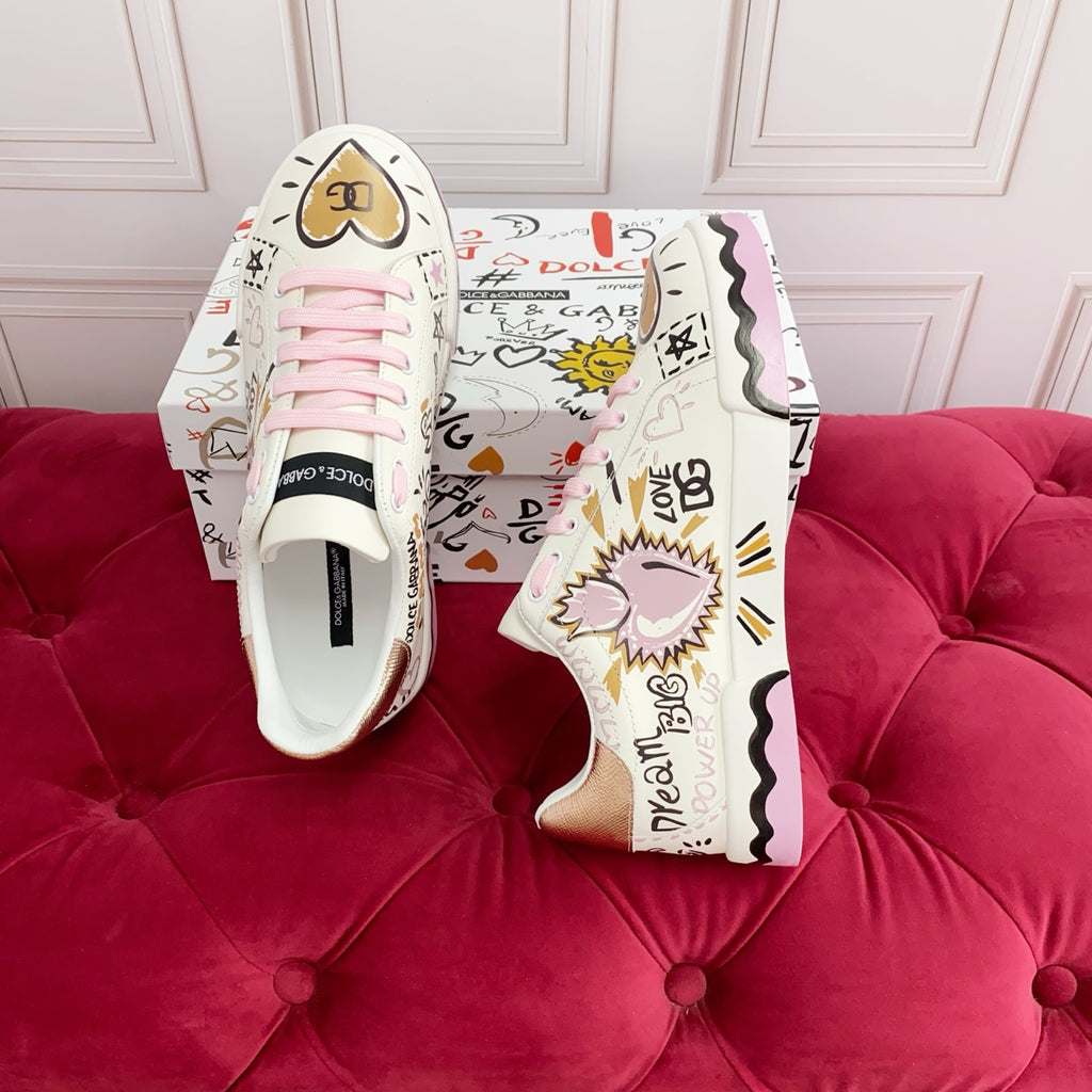 Dolce & Gabbana DG Heavy-Craft Calfskin Sneakers with 5D Accents