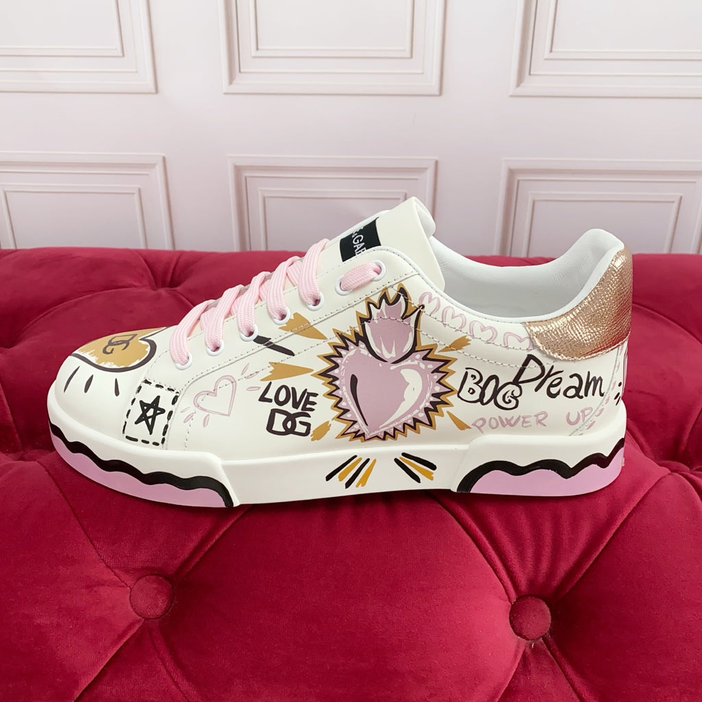 Dolce & Gabbana DG Heavy-Craft Calfskin Sneakers with 5D Accents