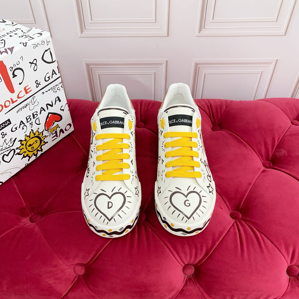 Dolce & Gabbana DG Heavy-Craft Calfskin Sneakers with 5D Accents