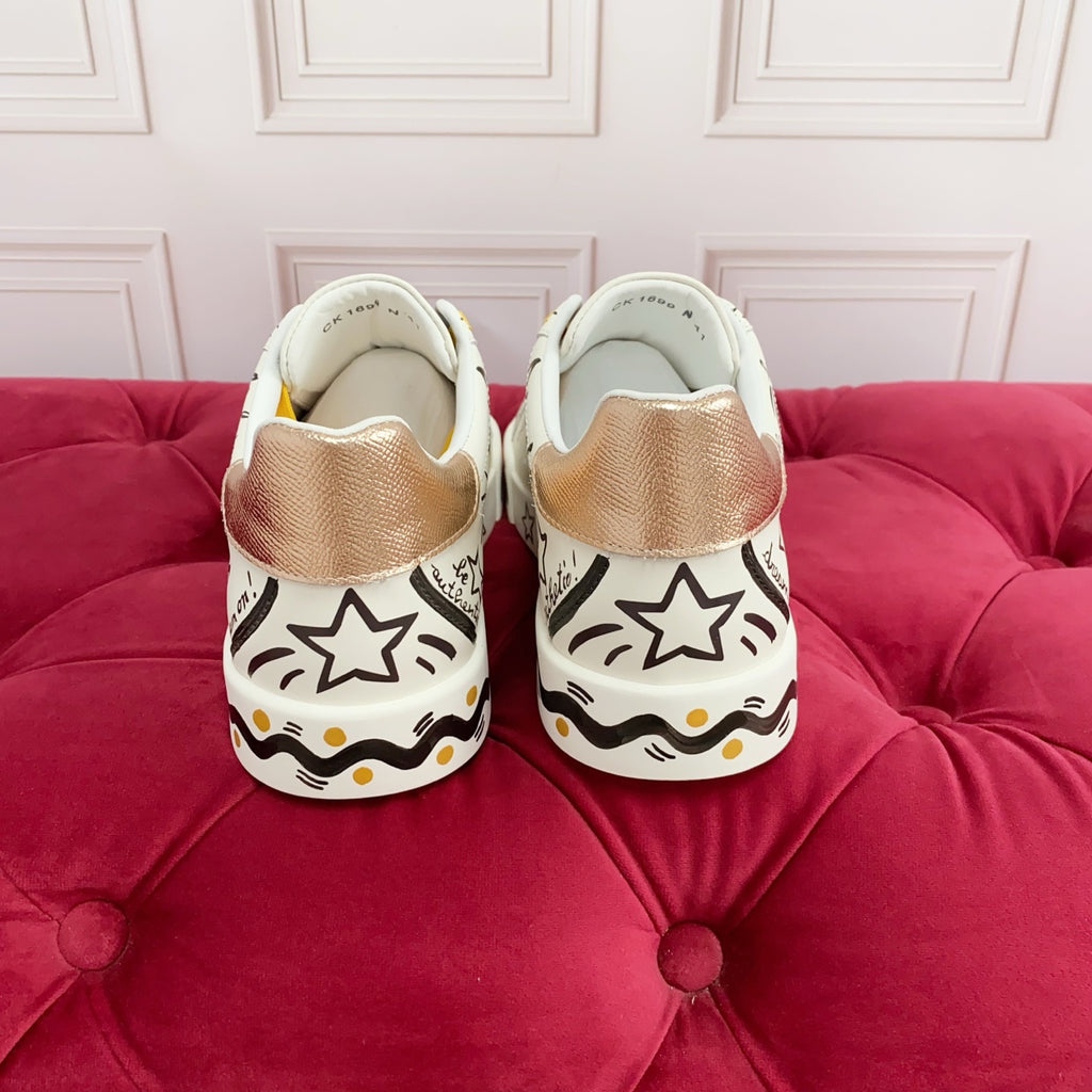 Dolce & Gabbana DG Heavy-Craft Calfskin Sneakers with 5D Accents