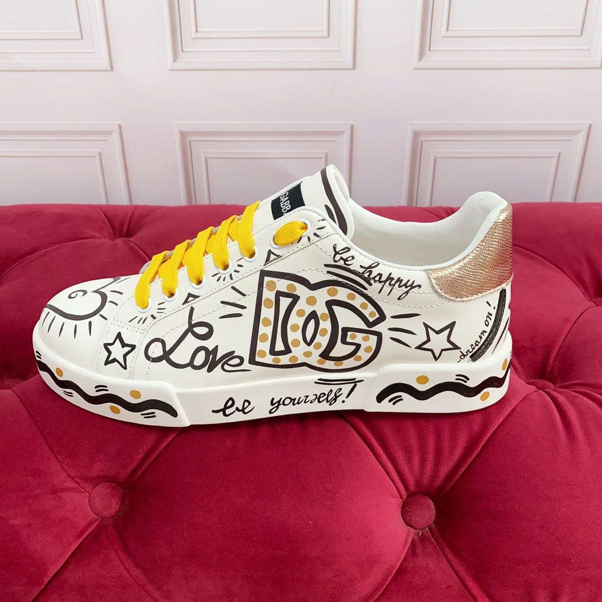 Dolce & Gabbana DG Heavy-Craft Calfskin Sneakers with 5D Accents