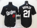 Men's Los Angeles Dodgers Walker Buehler #21 Black Stitched Jerseys