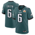 Men's Philadelphia Eagles DeVonta Smith #6 Midnight Green Super Bowl LIX Game Player Jerseys