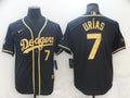 Men's Los Angeles Dodgers Julio Urias #7 Black Game Player Jerseys