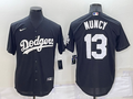 Men's Los Angeles Dodgers Max Muncy #13 Black Replica Baseball Jerseys