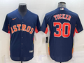 Men's Houston Astros Kyle Tucker #30 Navy Alternate Replica Player Name Jerseys