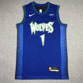 Anthony Edwards #1 Minnesota Timberwolves Royal Blue Classic Edition Swingman Jersey – Nike Hardwood Classics Retro WOLVES
