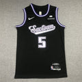 Men's Sacramento Kings De'Aaron Fox Black Fast Break Replica Jerseys City Edition