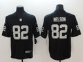 Men's Las Vegas Raiders Jordy Nelson #82 Black Game Player Jerseys