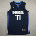 Men's Dallas Mavericks Luka Doncic #77 NBA Dark Blue Replica Jerseys