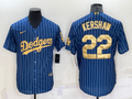 Men's Los Angeles Dodgers Clayton Kershaw #22 Blue Game Jerseys