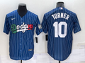 Men's Los Angeles Dodgers Justin Turner #10 Blue Player Game Jerseys