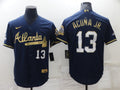 Men's Atlanta Braves Ronald Acuna Jr. #13 Navy Fashion Stitched Jerseys