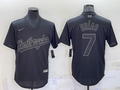 Men's Los Angeles Dodgers Julio Urias #7 Black Authentic Game Jerseys