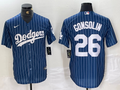 Men's Los Angeles Dodgers Tony Gonsolin #26 Blue Replica Baseball Jerseys