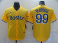 Men's Boston Red Sox Alex Verdugo #99 Yellow Replica Baseball Jerseys