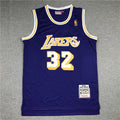 Men's Los Angeles Lakers Magic Johnson #32 Purple Throwback Jerseys