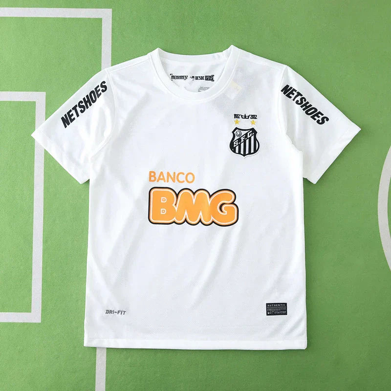 Santos FC Home Retro Kids Kit 2013 – Nike Dri-FIT White Jersey & Shorts Set | Neymar Jr #11