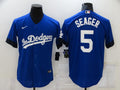 Men's Los Angeles Dodgers Corey Seager #5 Blue Stitched Jerseys