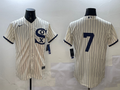 Men's Chicago White Sox Tim Anderson #7 Cream Replica Player Jerseys