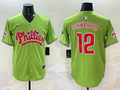 Men's Philadelphia Phillies Kyle Schwarber #12 Green Player Jerseys