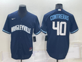 Men's Chicago Cubs Willson Contreras #40 Navy Replica Baseball Jerseys