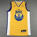 Stephen Curry #30 Golden State Warriors Jordan Brand Gold "The Bay" Sunset Badge Statement Edition Swingman Jersey