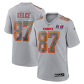 Men's Kansas City Chiefs Travis Kelce #87 Gray Super Bowl LVIII Atmosphere Fashion Game Jerseys