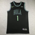 Men's New Orleans Pelicans Zion Williamson #1 Black 2023/24 Swingman Jerseys - City Edition