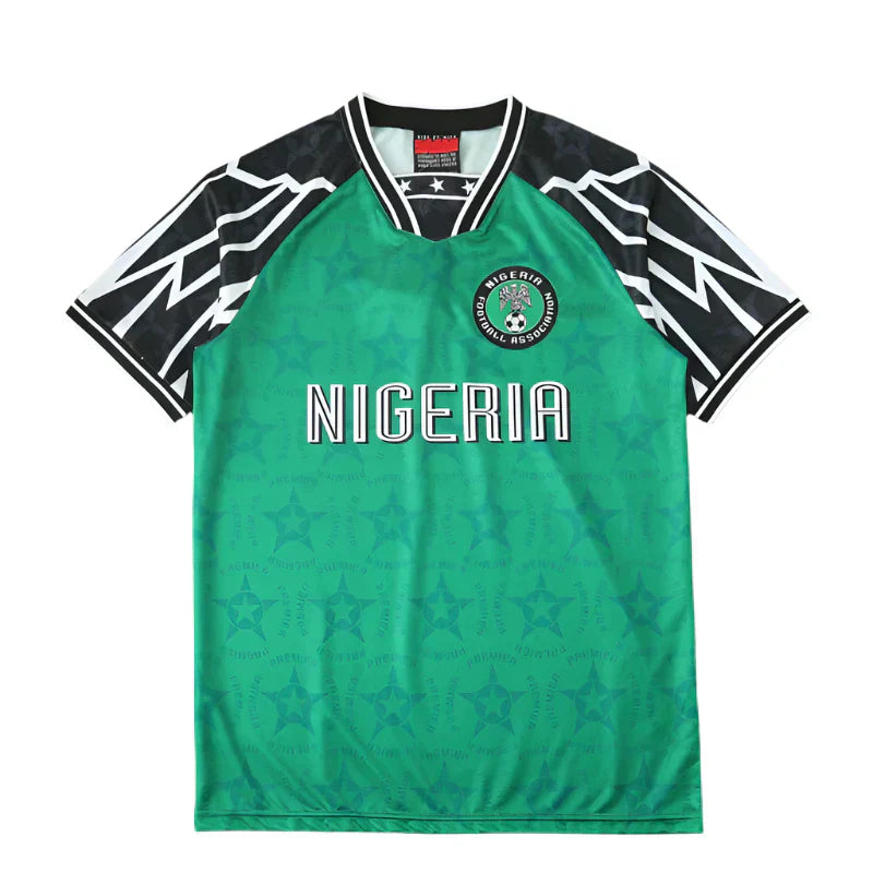 Nigeria National Team 1994/95 Home Retro Jersey – Green Lightning Sleeve World Cup Fan Version