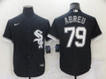 Men's Chicago White Sox Jose Abreu #79 Black Replica Baseball Jerseys