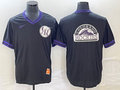 Men's Colorado Rockies Black Alternate Replica Team Jerseys
