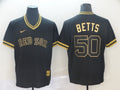 Men's Boston Red Sox Mookie Betts #50 Black Replica Baseball Jerseys