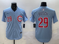 Men's Chicago Cubs Michael Busch #29 Light Blue 2nd Alternate Limited Player Jerseys