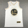 Stephen Curry #30 Golden State Warriors Nike White Golden Edition Black Bay Bridge Badge Limited Swingman Jersey