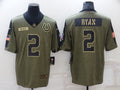 Men's Indianapolis Colts Matt Ryan #2 Brown Game Jerseys