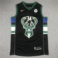 Men's Milwaukee Bucks Giannis Antetokounmpo #34 Black Player Jerseys