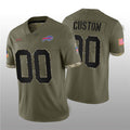Custom1 Buffalo Bills ACTIVE PLAYER 2022 Olive Salute To Service Limited Stitched Jerseys Football Jerseys