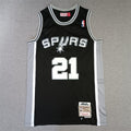Men's San Antonio Spurs Tim Duncan Black Big & Tall Hardwood Classics Jerseys