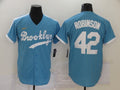 Men's Los Angeles Dodgers Jackie Robinson #42 Light Blue Replica Baseball Jerseys