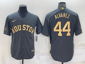 Men's Houston Astros Yordan Alvarez #44 Gray Replica Baseball Jerseys
