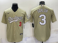 Men's Los Angeles Dodgers Chris Taylor #3 Gold Replica Baseball Jerseys